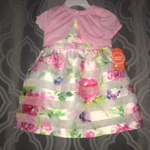 Party pink floral dress